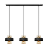 Luster na sajli VOLTA 3xE27/15W/230V crna/roze zlato