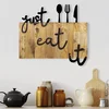 Wallity Zidna dekoracija Just Eat It, 58x3x52 cm, Smeđe boje