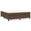 Vidaxl Box spring postelja z vzmetnico temno rjava 180x200 cm blago