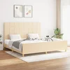 Okvir za krevet bez madraca krem 200x200 cm od tkanine