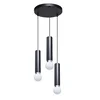 ITALUX PND-33849-3R-BK - Luster na sajli MACERA 3xE27/40W/230V crna