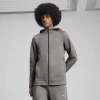 Mens Puma EVOSTRIPE Full-Zip Hoodie, Gray, Size S, Clothing