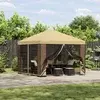 Gazebo 3 x 3 m Krem Poliester i čelik 190 gsm
