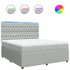 Vidaxl Box spring postelja z vzmetnico svetlo siva 180x200 cm žamet