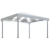 Vidaxl Paviljon z LED lučkami 400x300 cm krem aluminij
