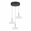 Črno-bela in zlata LED zatemnitvena viseča svetilka s steklenim senčilom o 35 cm Celeste – Trio