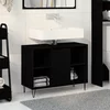 Kupaonski ormar Crna 80 x 33 x 60 cm Konstruirano drvo