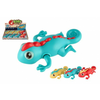 Teddies Kameleon za poteg v vodo plastika 14cm 3 barve 18m+