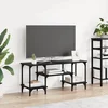 TV ormar Crni hrast 102 x 35 x 45,5 cm Obrađeno drvo i čelik