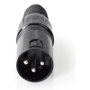 NEDIS COTP15900BK, XLR konektor, Ravni, Muški, Niklovani, Lemljenje, Preenik kab. ulaza: 5,0 mm, 1 kom