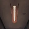 Bover LED viseča svetilka Nans Balis S/140, rjava/rdeča, 140 cm - Dizajn - rjava, rdeča - Aluminij