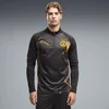 PUMA Borussia Dortmund Warmup Quarter-Zip Top Men, Men, Black/Faster Yellow, S
