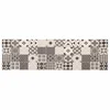 vidaXL Kuhinjska preproga siv mozaik 150 x 45 cm 100% poliamid Pralna