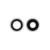 Apple iPhone 12, 12 Mini - Steklo zadnje kamere z okvirjem (White) - 2 kosa