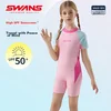 Swans Jednodelni kupaći kostim za devojčice, Roze