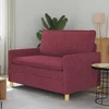Vidaxl Kavč 2-sedežni Vinorodna rdeča 126 x 81 x 87,5 cm Blago