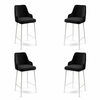 HANAH HOME Set 4 barske stolice Enox Black White