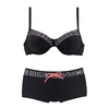 KangaROOS Športne bikini črna/bela