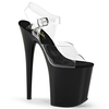 Pleaser Flamingo-808 Clear/Black 44