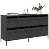 Komoda crna 135x39x73,5 cm hladno valjani čelik