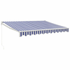 Tenda na uvlačenje plavo-bijela 3 x 2,5 m tkanina i aluminij