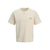 JACK & JONES Majica JORSALAMANCO kremna / temno zelena / oranžna / črna