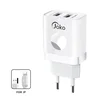 Kućni punjač KONFULON JK72/ 2xUSB/ 2.4A/12W/ sa iPhone lightning kablom beli