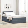 Krevet s od storage s madracem Tamno siva 120 x 200 cm Baršun