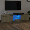 TV ormarić s LED svjetlima boja hrasta sonome 140x40x36 cm