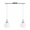 BRILAGI - LED luster na sajli RETRO GLASS 2xE27/60W/230V mat hrom/bela