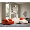 Atelier del Sofa Ugaona garnitura Flamingo, 355x170x105 cm, Krem-narandžasta