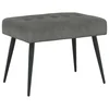 Vidaxl Klop s gumbnim oblazinjenjem Temno siva 60 x 40 x 45 cm Žamet