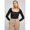 Womens Organic Long Sleeve Body Black