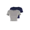 Trendyol Majica temno modra/siva