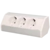 Nadgradni set utičnica 3xšuko maks. 3680W beli/boja srebra Orno