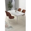 Hanah Home Set Trpezarijski sto i 4 stolice Nil, Terakota
