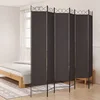 Sobna pregrada s 6 panela smeđa 240x220 cm od tkanine