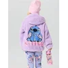 Sinsay - Plišana jakna sa vezom Stitch na leđima - lavanda
