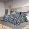 vidaXL Posteljnina siva 220x240 cm bombaž