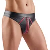 Svenjoyment Wetlook Sexy Thong with Zip 2111772 Black-Red S