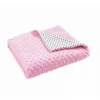 shumee Odejica Minky 75x100 (roza + črne pike)