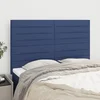 Vidaxl Vzglavje postelje modro 144x5x118/128 cm blago