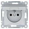 Lumina vtičnica z ozemljitvijo in pokrovom 16 A/250 VAC srebrna WL1122