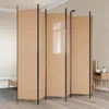 6-Panelski Pregradni Stojalo Bež 300 x 220 cm Blago