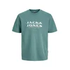 JACK & JONES Majica JCOFUSION kit/cijansko modra/bela
