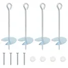 Zemaljska sidra 4 pcs Srebrna O10 x 30 cm Galvanizirani metal