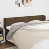 Vidaxl vidaXL Vzglavje s krilci temno rjavo 183x23x78/88 cm blago