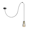 Luster na sajli TUBE 1xE27/15W/230V crna/zlatna