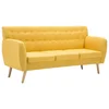 Vidaxl Kavč trosed z oblogo iz blaga 172x70x82 cm rumene barve