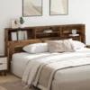 vidaXL Posteljna glava Star les 220 x 19 x 101.5 cm Konstruiran les